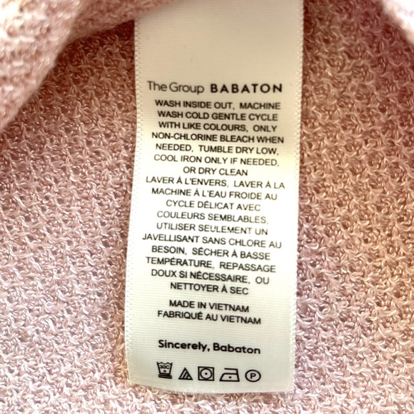 The Group by Babaton Aritzia Mauve Pink Relaxed V-Neck Knit Sweater Oversized, S - Picture 9 of 10